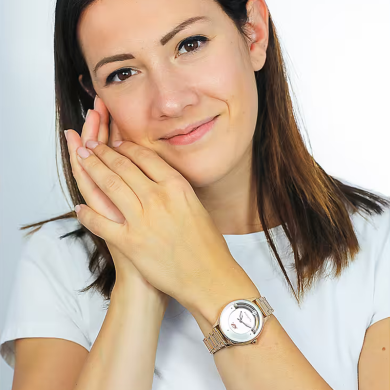 Pinko PT-3289L-04M Silver and pink quartz woman watch