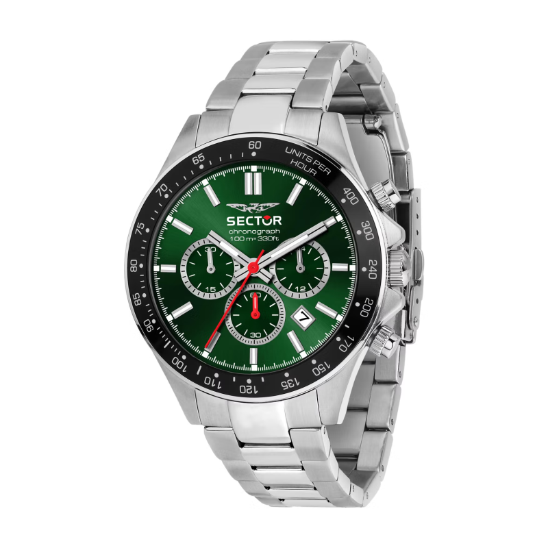 Sector 230 men's quartz chronograph R3273661048 Green and black Sector 230 men's quartz chronograph R3273661048 Green and black