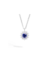 Recarlo Women's Pendant with Sapphire and Diamonds P77CC001/ZB