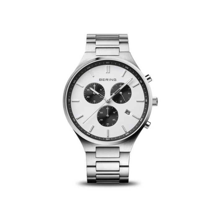 Cronografo uomo al quarzo Bering Titan 11743-704 Bianco