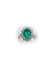 Recarlo Anello Donna con Smeraldo e Diamanti R79CC074/SM040