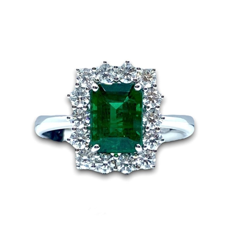 Recarlo Anello Donna con Smeraldo e Diamanti R79CC009/SM080