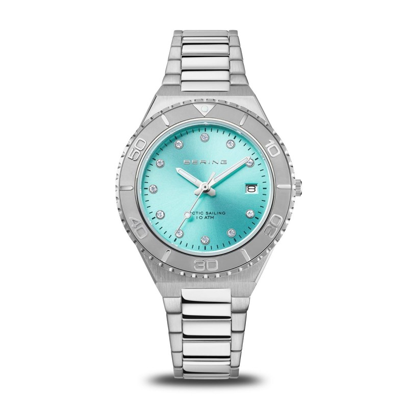 Bering Classic 18936-707 Aqua green women's quartz watch