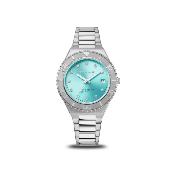 Bering Classic 18936-707 Aqua green women's quartz watch