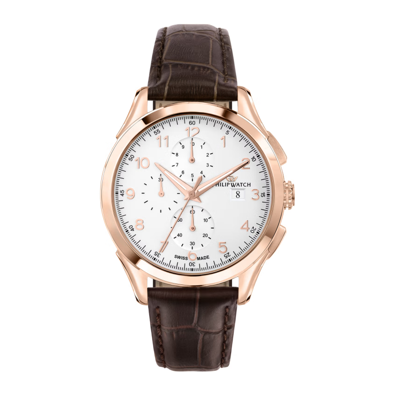 Cronografo uomo al quarzo Philip Watch Roma R8271217001 Bianco