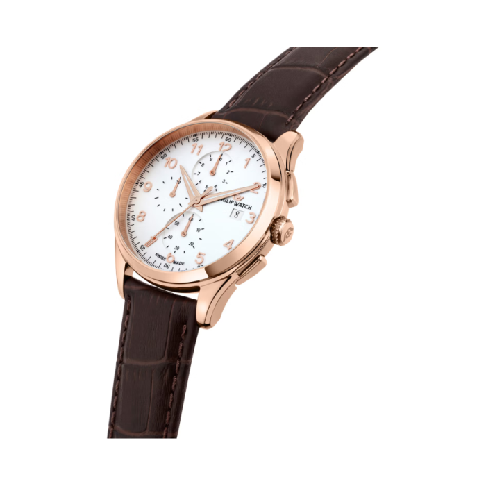 Cronografo uomo al quarzo Philip Watch Roma R8271217001 Bianco