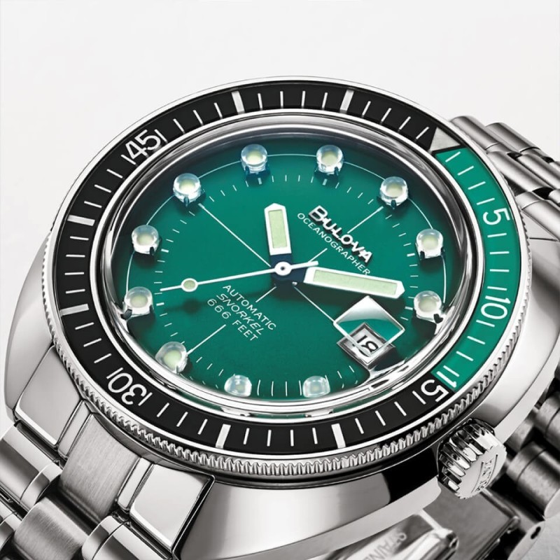 Bulova Automatic Men's Watch Oceanographer 96B322 Green