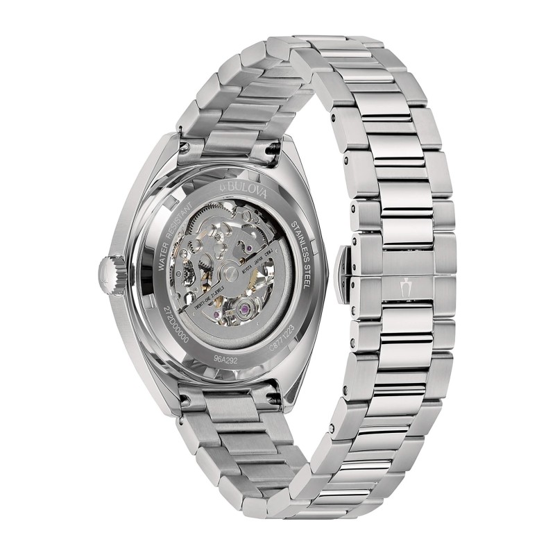 Orologio uomo meccanico Bulova Surveyor Skeleton 96A292 Blu