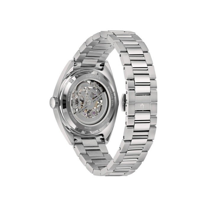 Men's mechanical watch Bulova Surveyor Skeleton 96A292 Blue