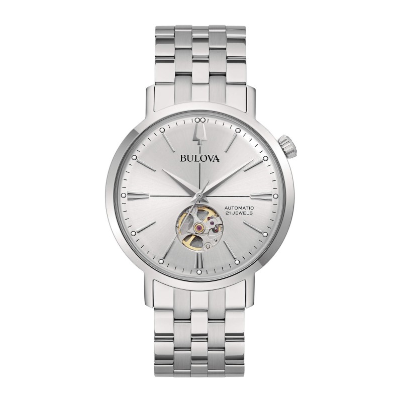 Orologio uomo automatico Bulova Aerojet 96A276 Silver