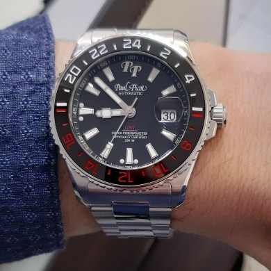 Men's Automatic Watch Paul Picot Mariner 5 COSC GMT