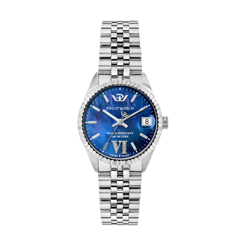 Orologio donna al quarzo Philip Watch Caribe Diamonds R8253597655 Blu