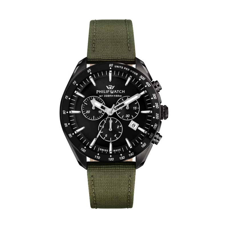 Quartz man chronograph Philip Watch Blaze R8271995026 Black