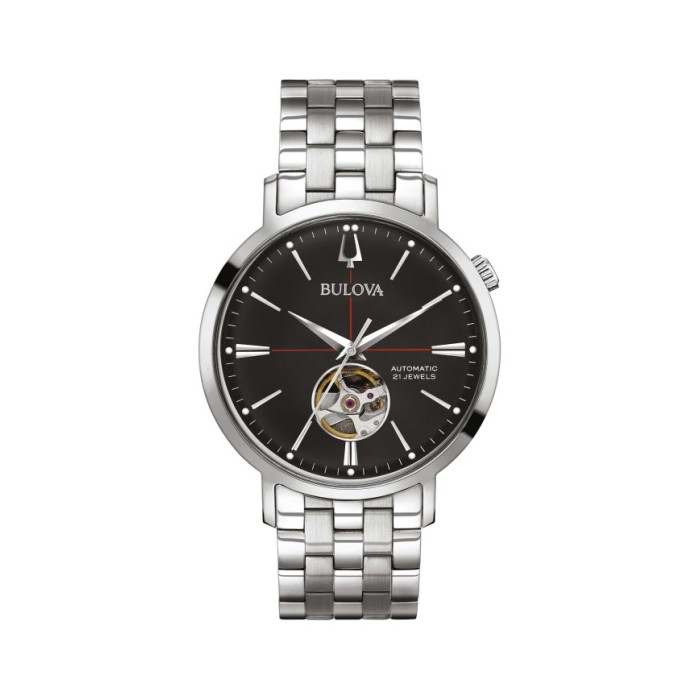 Bulova Orologio Uomo Automatico Aerojet 96A199 Nero