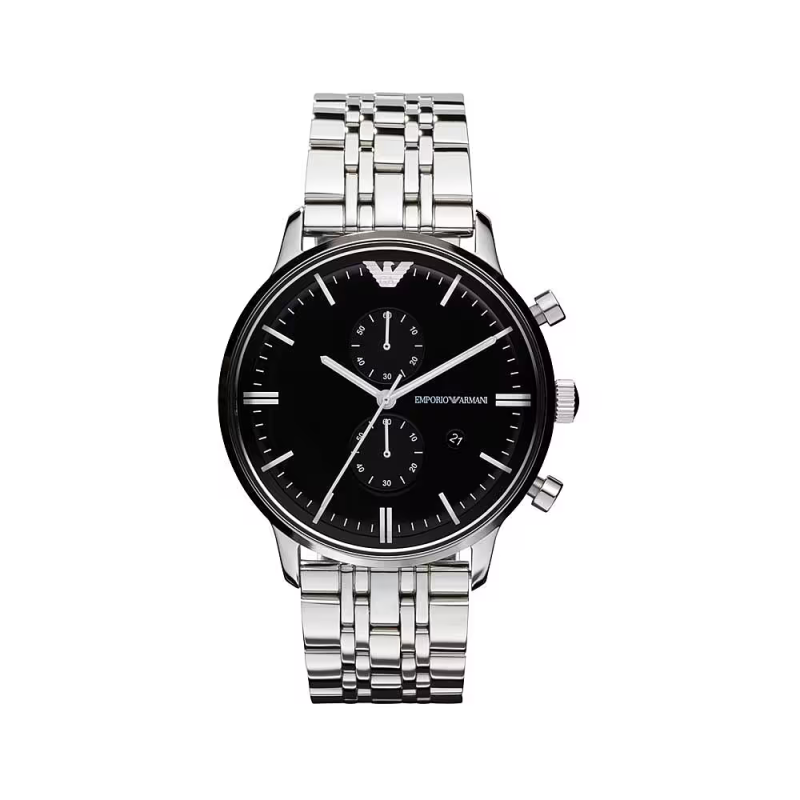 Cronografo uomo al quarzo Emporio Armani AR0389 Nero