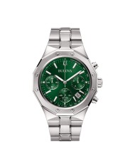 High Precision Men Quartz Chronograph Bulova Octagon 96B409 Green