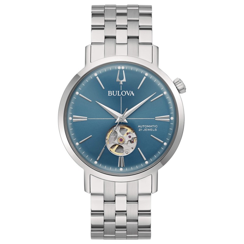 Bulova Orologio Uomo Automatico Aerojet 96A277 Blu Bulova Orologio Uomo Automatico Aerojet 96A277 Blu