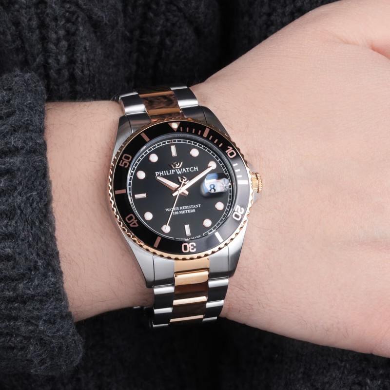 Orologio uomo al quarzo Philip Watch Caribe Sport R8253597079 Nero