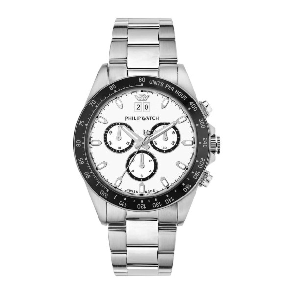 Cronografo uomo al quarzo Philip Watch Caribe Sport R8273607009 Bianco Cronografo uomo al quarzo Philip Watch Caribe Sport R8273607009 Bianco