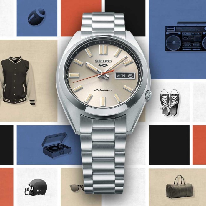 Orologio uomo automatico Seiko 5 Sports SRPK91K1 Champagne