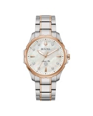 Women's Quartz Watch Bulova Marine Star 98P228 Mother of Pearl