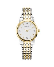 Women's Quartz Watch Bulova Classic Diamonds 98P115 Silver