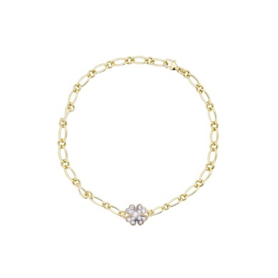 Rue des Mille Chain and Clover Shapes BRZ-020 M1 Bracelet