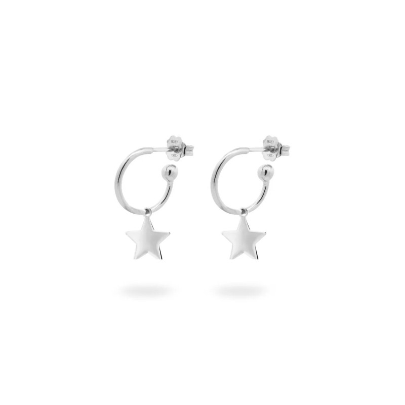 Earrings circle Rue des Mille with star pendant OR-D1 STE