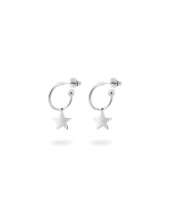 Earrings circle Rue des Mille with star pendant OR-D1 STE