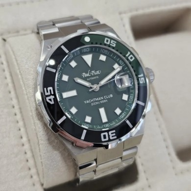 Men's Automatic Watch Paul Picot Yachtman Club 1252ZNV Green
