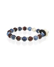 Men's Bracelet Gerba LAB 093 with Stones Red Tiger Eye and Blue