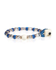 Men's Bracelet Gerba silver and blue murrine BRN12