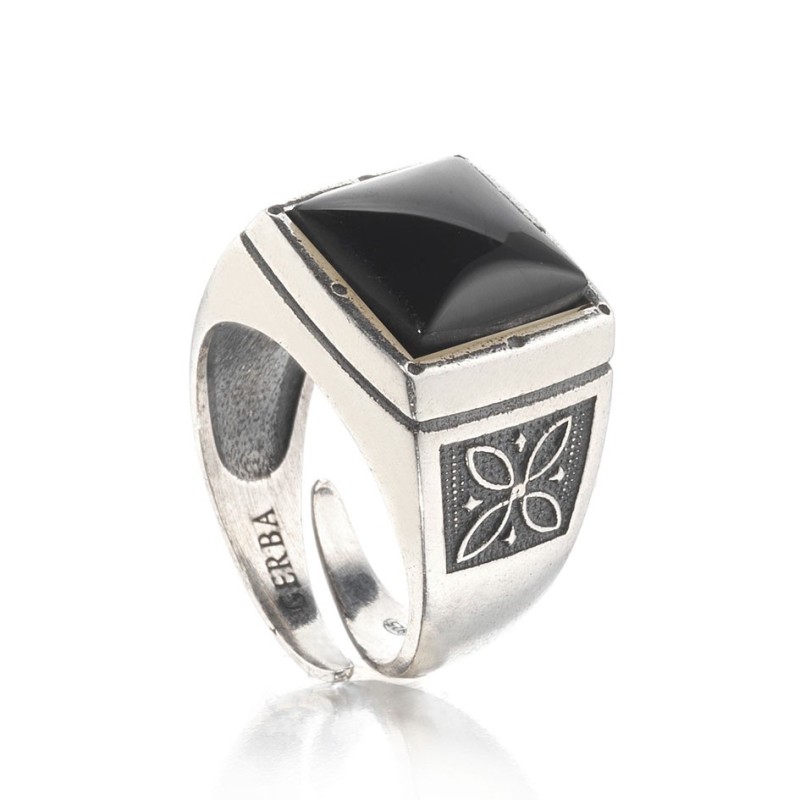 Men's Ring Gerba Chevalier with Black Onyx Stone 203/8