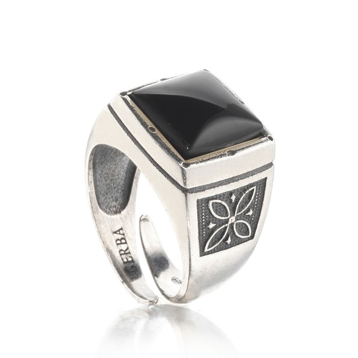 Men's Ring Gerba Chevalier with Black Onyx Stone 203/8