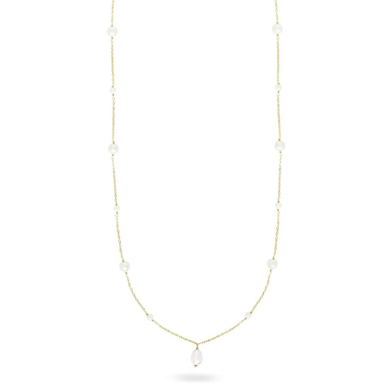Women's long necklace Rue des Mille with drop pearl Whiteside CL-019 M3