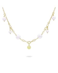 Round neck Rue des Mille with pearls and medal Whiteside GR-019 M4