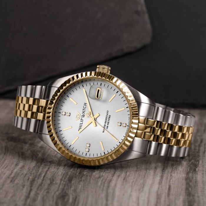 Quartz men's watch Philip Watch Caribe R8253597092 Silver