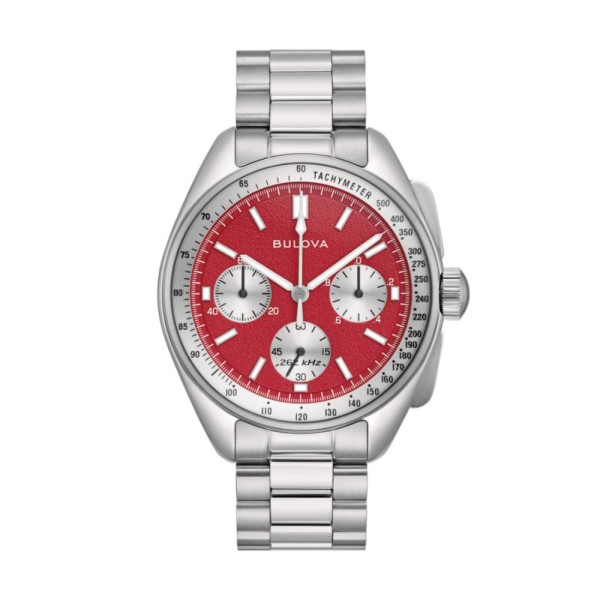 Cronografo uomo al quarzo Bulova Lunar Pilot 96A316 Rosso