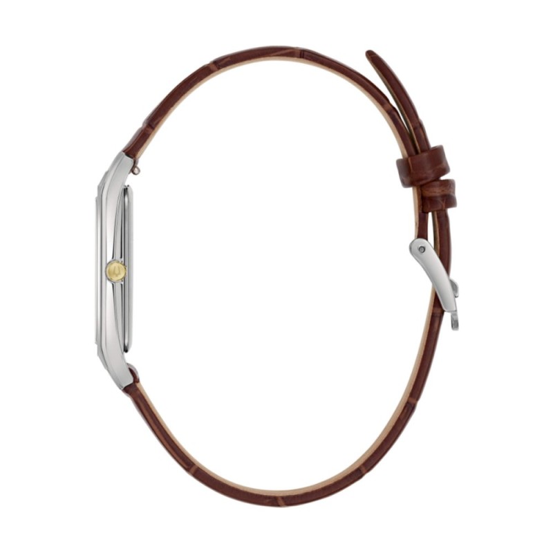 Quartz men's watch Bulova Classic Rectangle 98B430 Silver