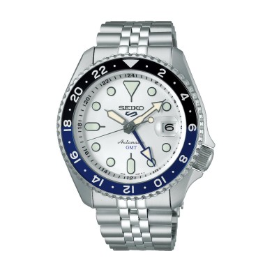 Men's Automatic Watch Seiko 5 Sports GMT SSK033K1 White