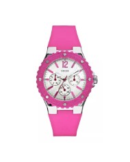 Women's Quartz Chronograph Guess Overdrive W90084L2 White and Fuchsia