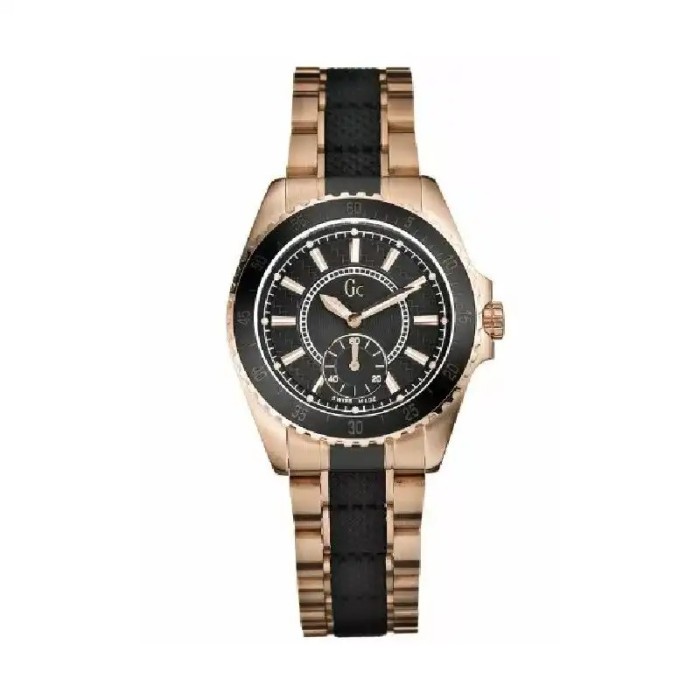 Women's Quartz Watch Guess Collection I47001L1 Black and Gold