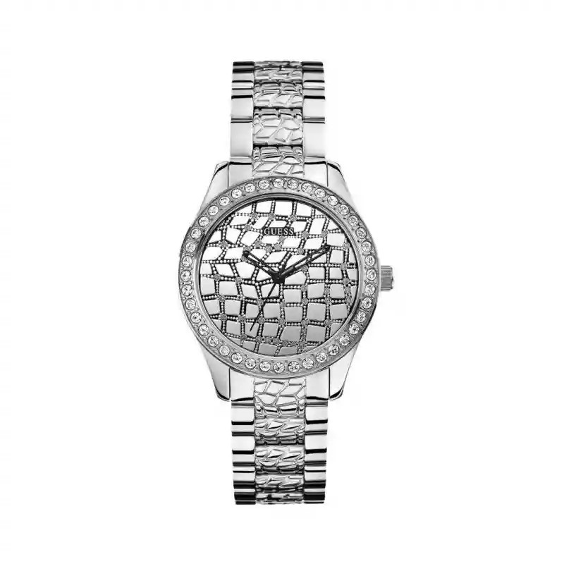 Quartz watch Guess Croco Glam W0236L1 Silver