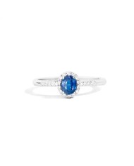 Ring woman Recarlo with sapphire and diamonds R33CG251/ZB-14
