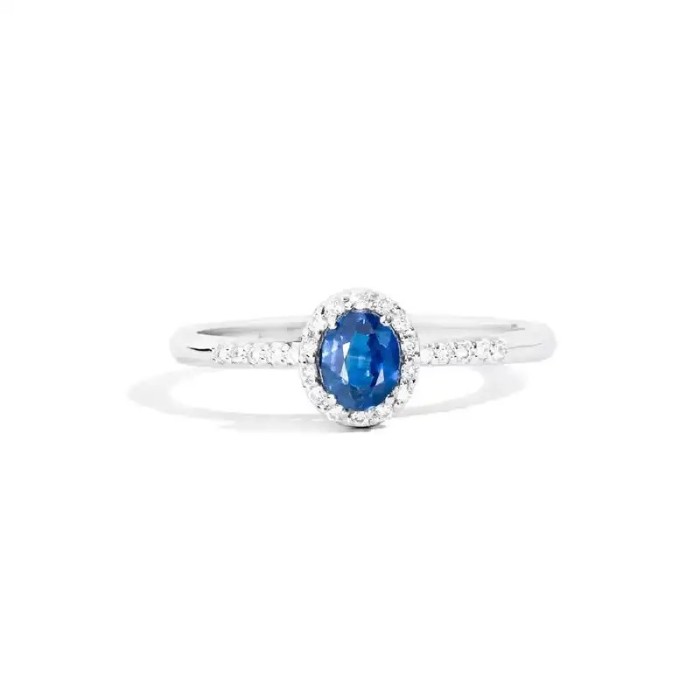 Ring woman Recarlo with sapphire and diamonds R33CG251/ZB-14