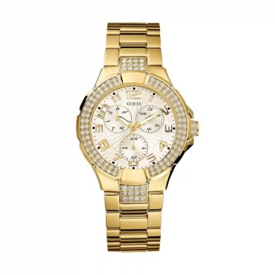 Cronografo donna al quarzo Guess G13537L Bianco e dorato