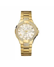 Cronografo donna al quarzo Guess G13537L Bianco e dorato Cronografo donna al quarzo Guess G13537L Bianco e dorato
