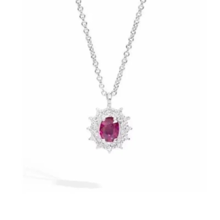 Women's Pendant Recarlo with ruby and diamonds P79CC001/RB045- 45