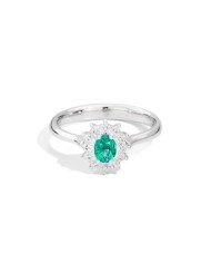 Women's Ring Recarlo with emerald and diamonds R79CC001/SM050-14