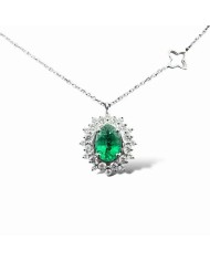 Women's Pendant Recarlo Anniversary with emerald and diamonds P79CC125/SM045-45